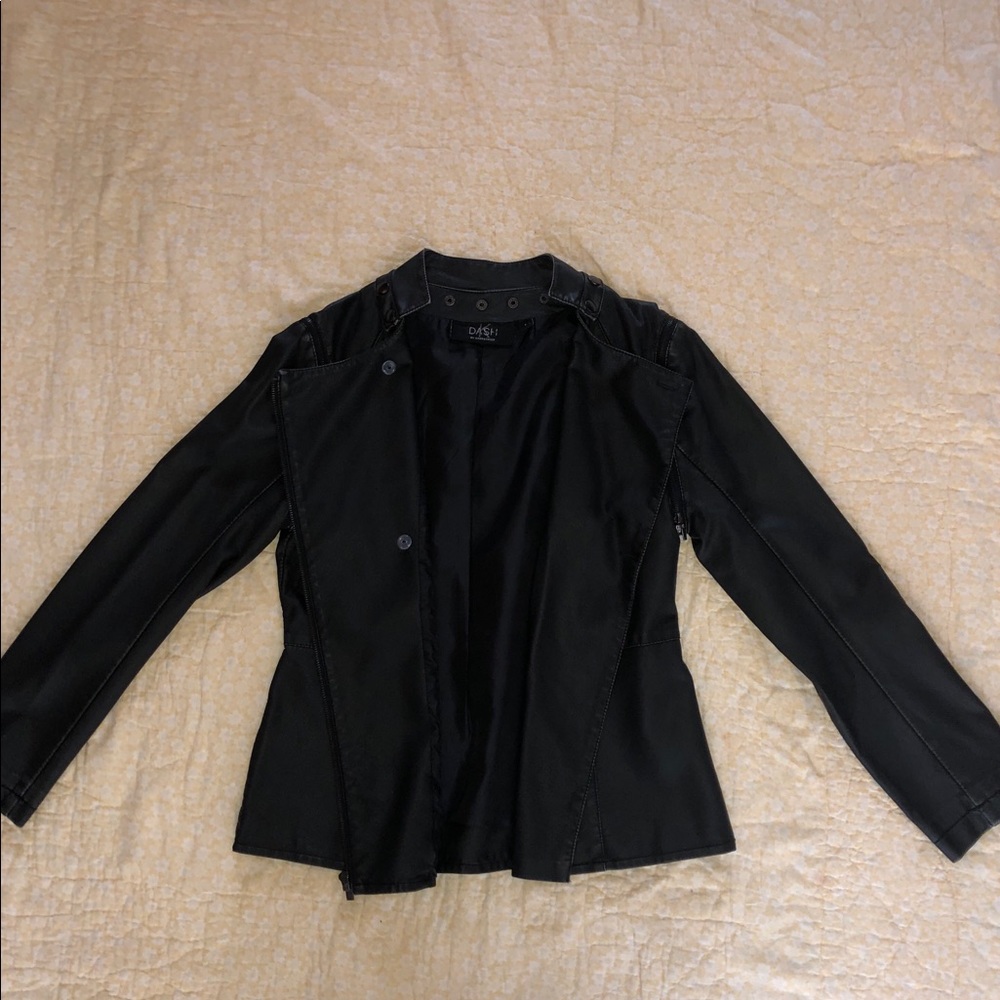 Dash by Kardashian Convertible Faux Leather Jacket